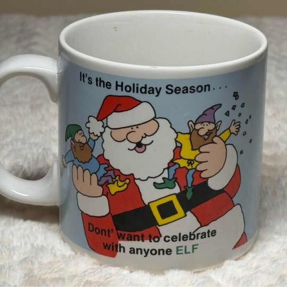 Russ Berrie Vintage Christmas Santa Mug